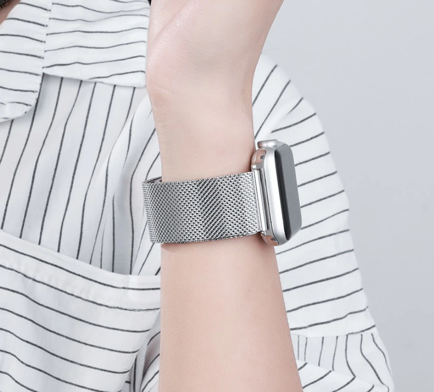 [Apple Watch] Milanese with Clasp - Silver