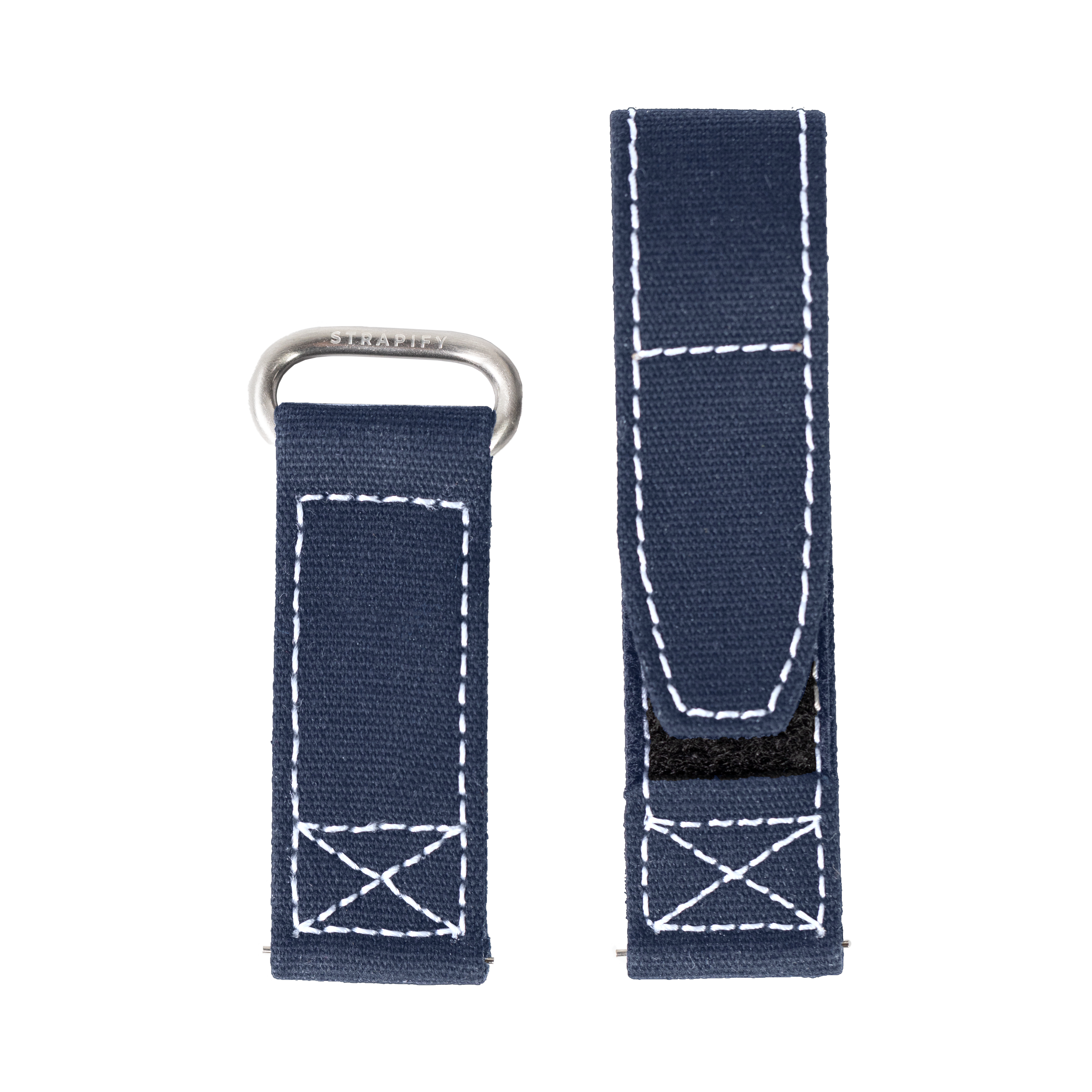 [Apple Watch] Military Velcro - Navy Blue | White Stitching