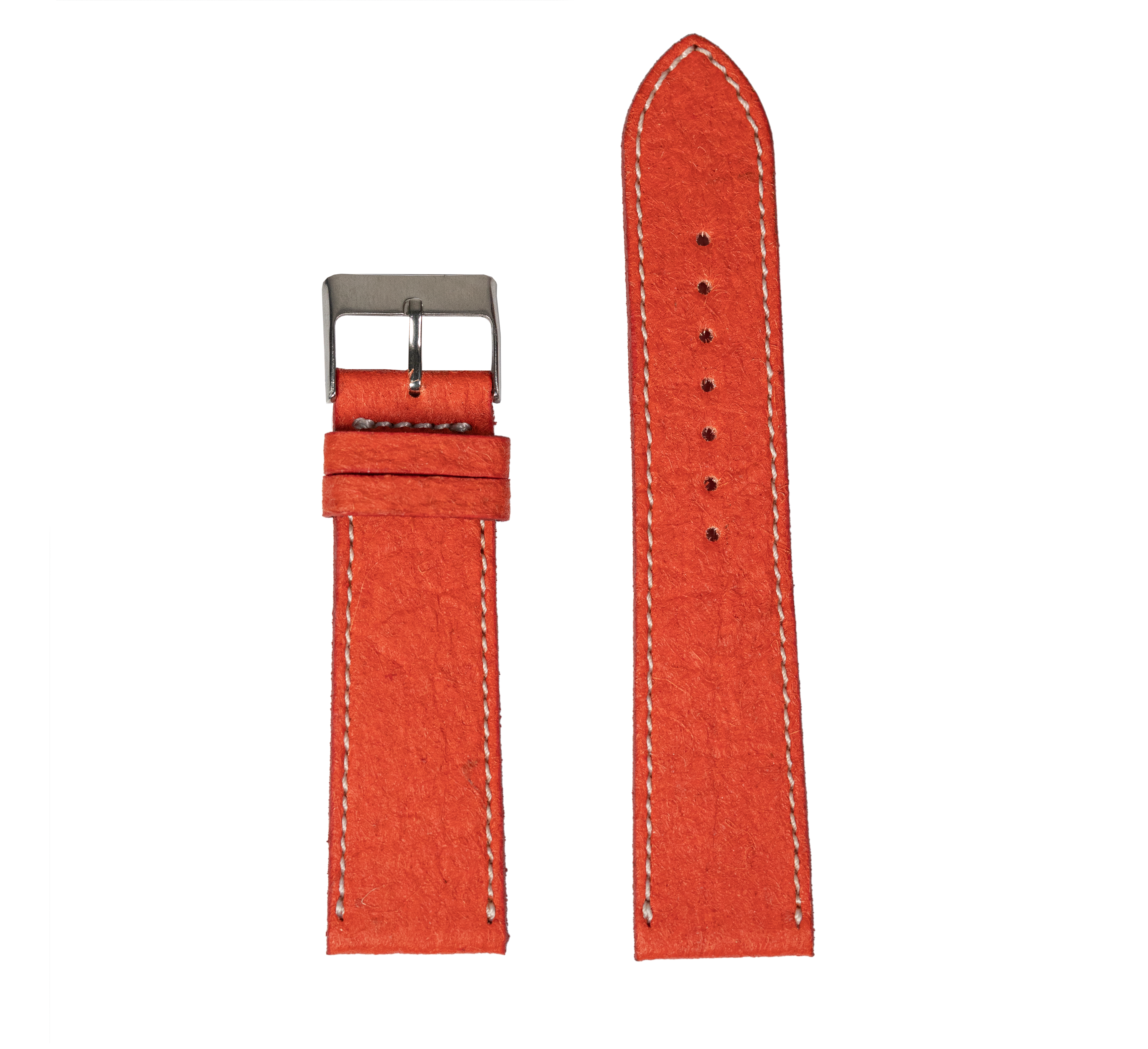 [QuickFit] Pineapple Vegan Leather - Red | White Stitching 20mm