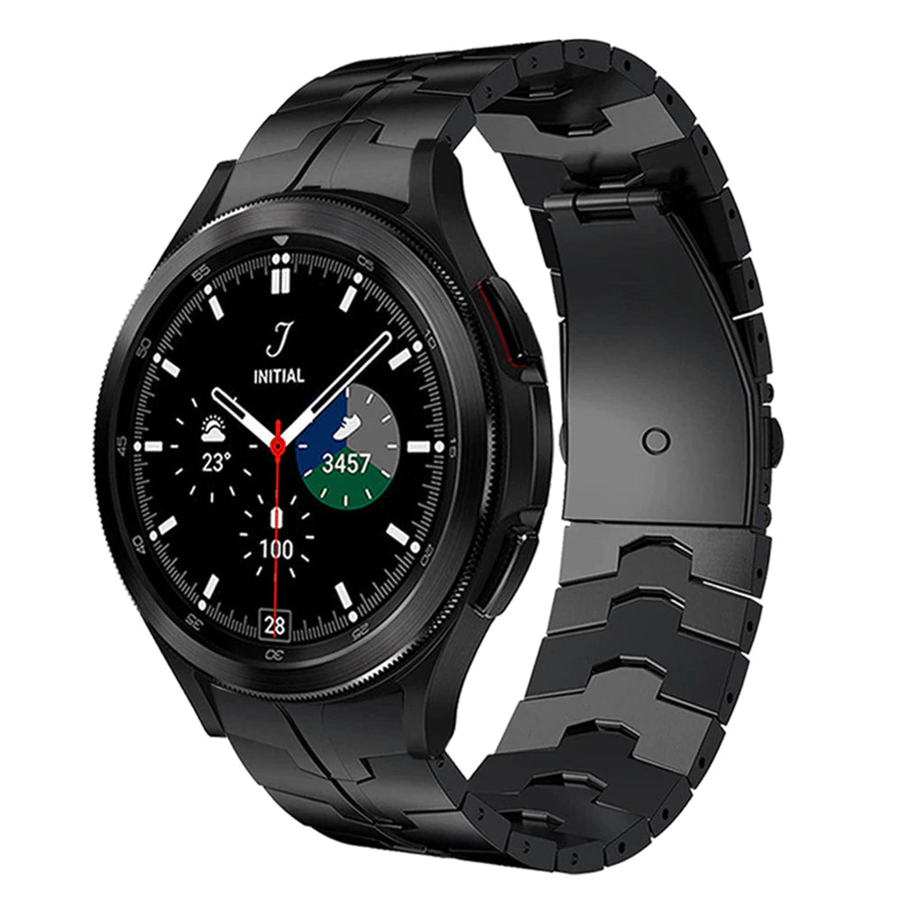 [Galaxy Watch 4, 5 & 6] Fitted Steel Bracelet - Armour - Black