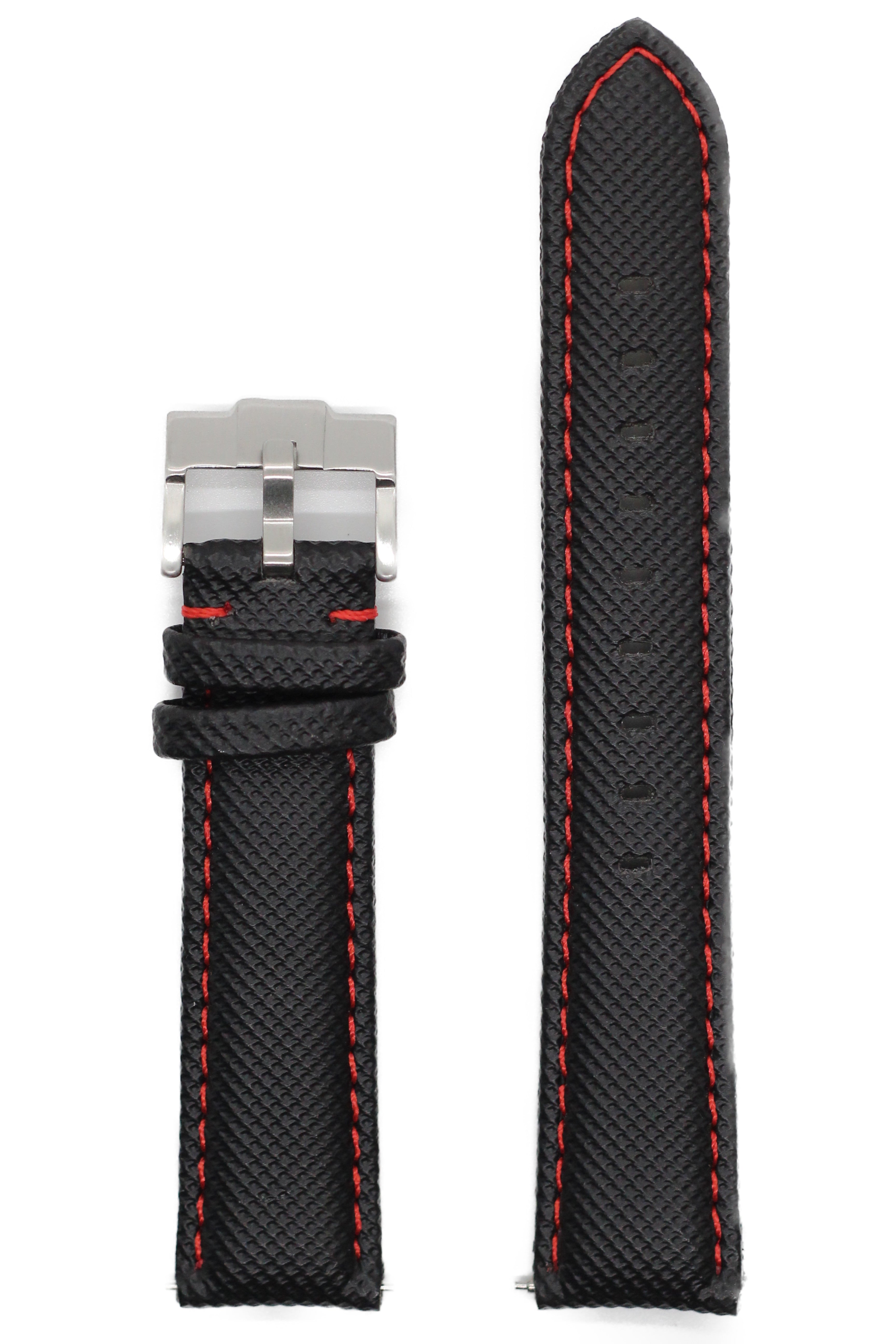 [QuickFit] Sailcloth - Black | Red Stitching 26mm