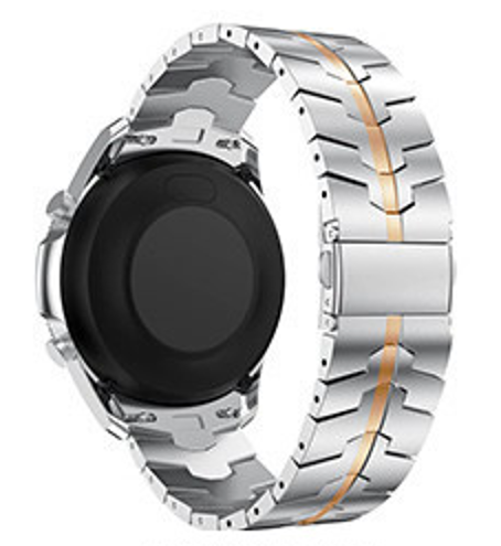 [Galaxy Watch 4, 5 & 6] Fitted Steel Bracelet - Armour - Silver/Rose Gold
