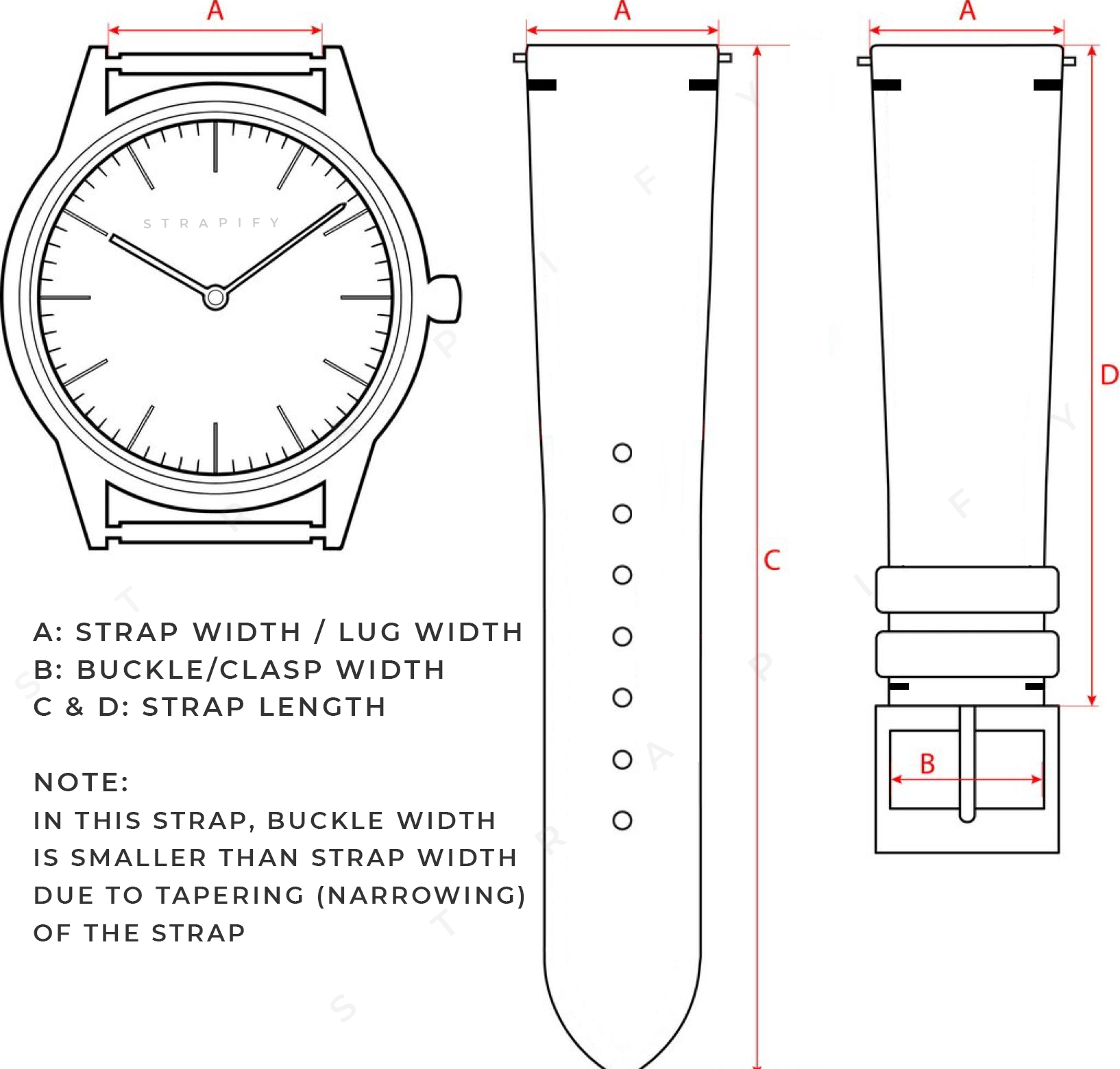I understand 24mm is the width of the strap and not the length of the strap. The width is the part that connects to the watch.