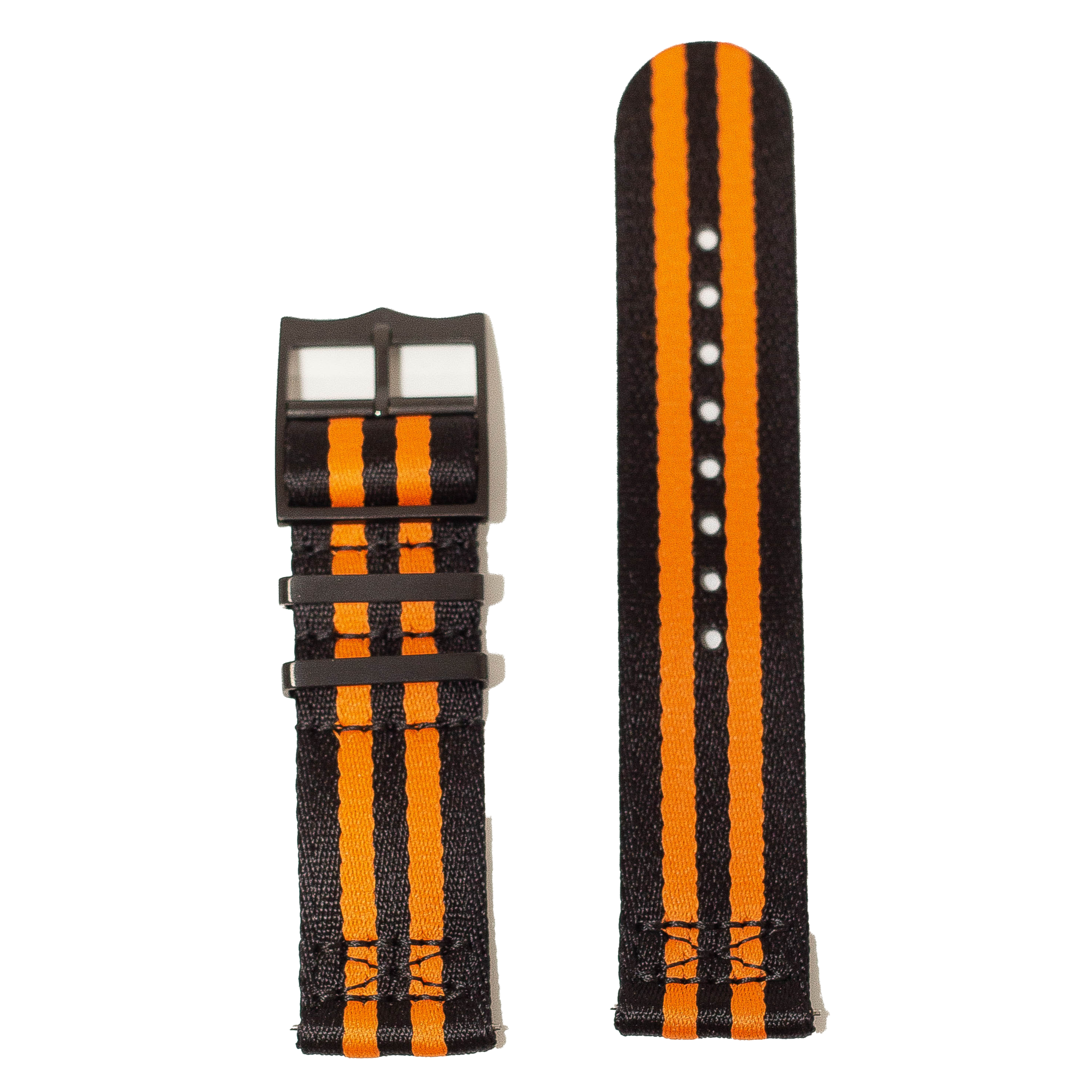 [QuickFit] Ultra Militex - Stealth Black / Orange [Black Hardware] 22mm