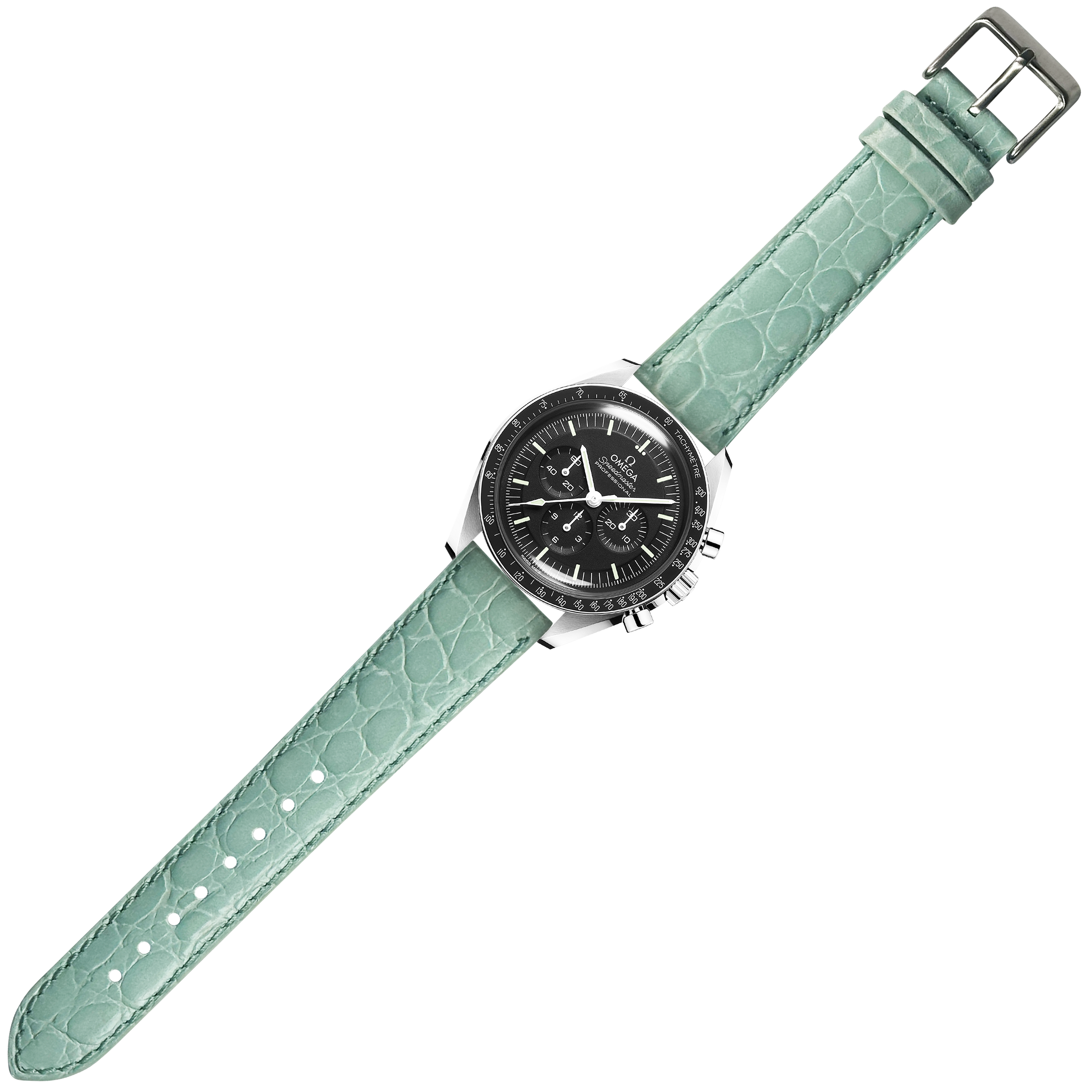 [Quick Release] Alligator Leather - Light Tiffany Blue