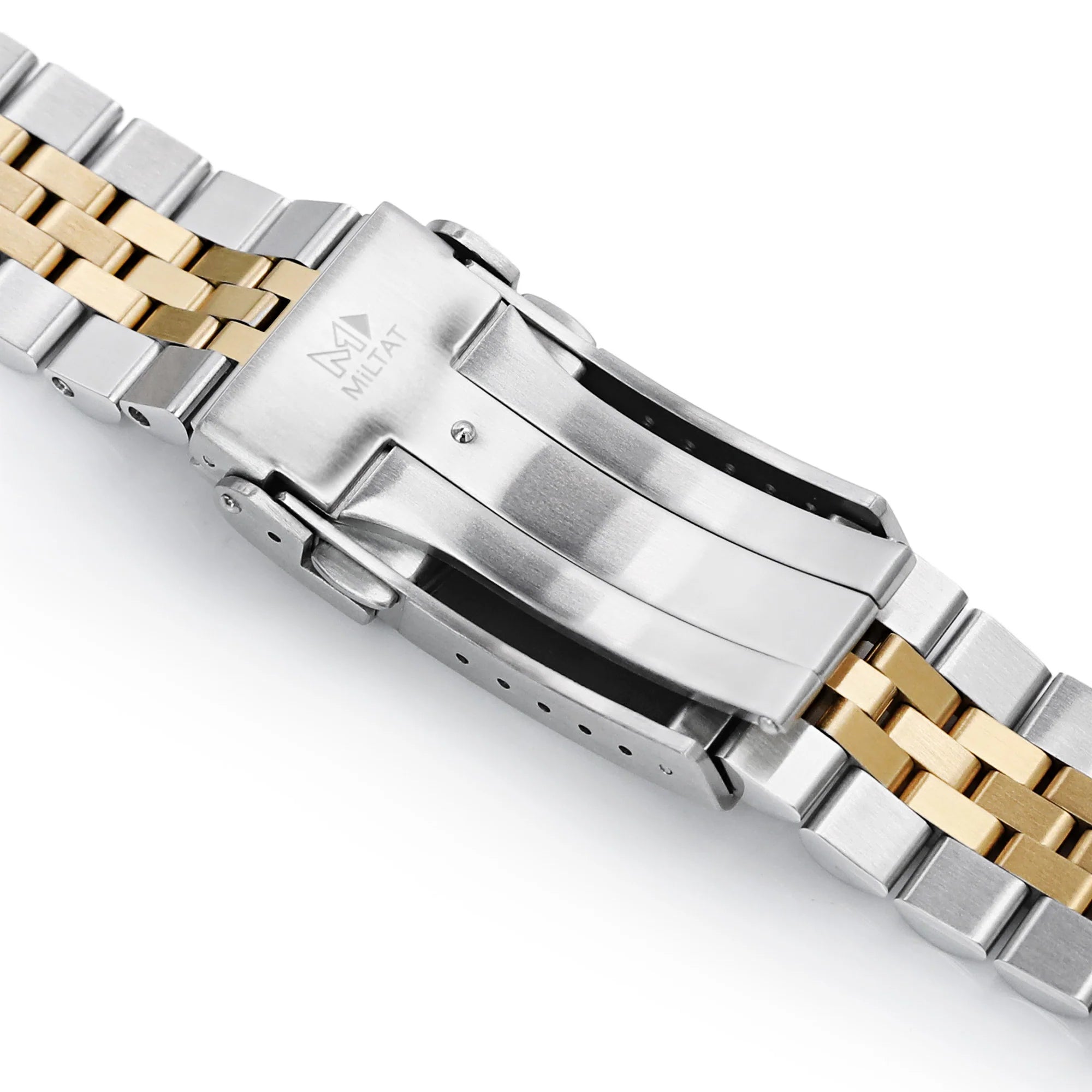 [STRAPCODE] Super-Jub Louis Steel Bracelet Silver/Gold with V-Clasp