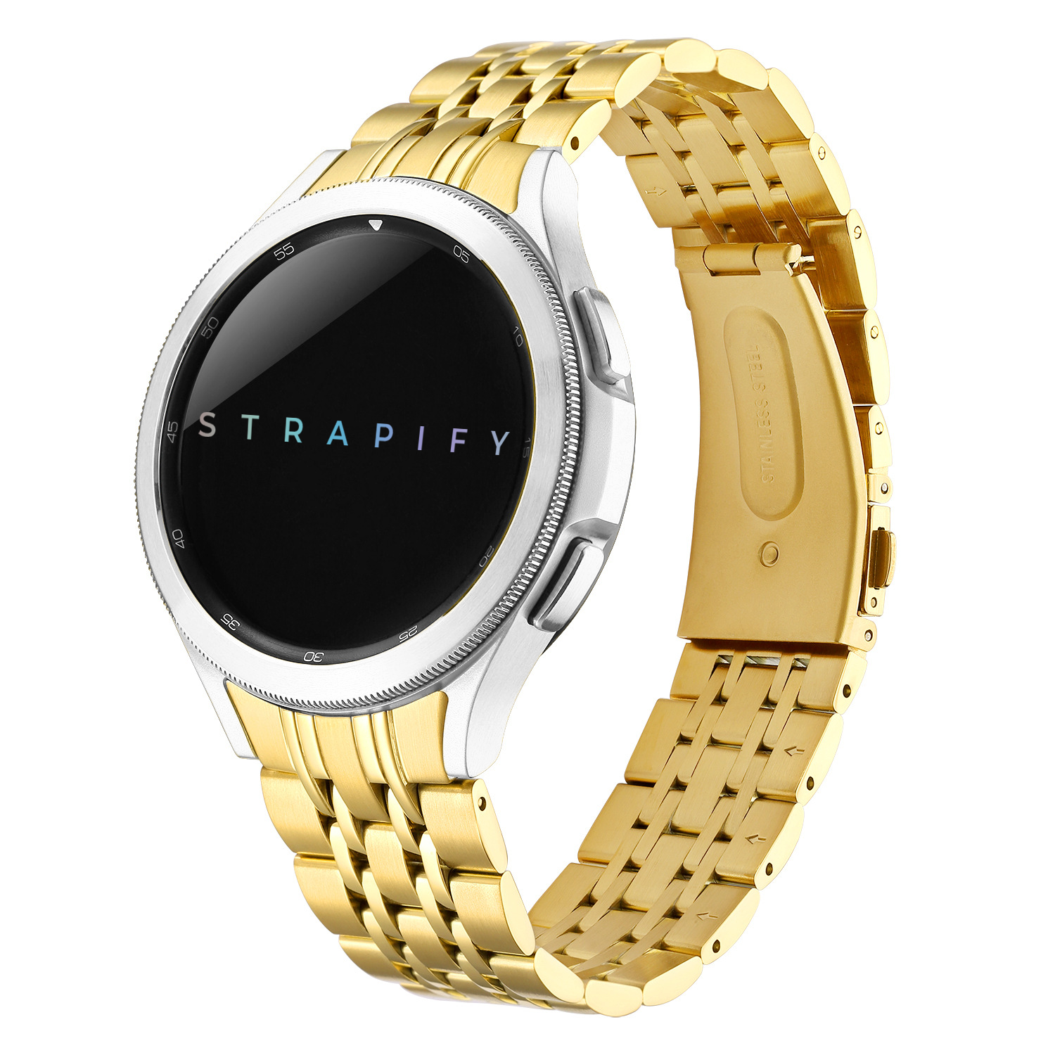 Galaxy Watch 4 7 Fitted Steel Bracelet 2 Gold